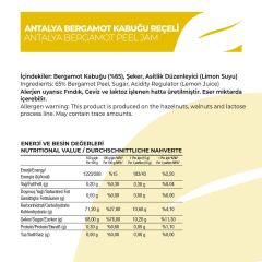 Antalya Reçelcisi Bergamot Kabuğu 290g Gurme Serisi