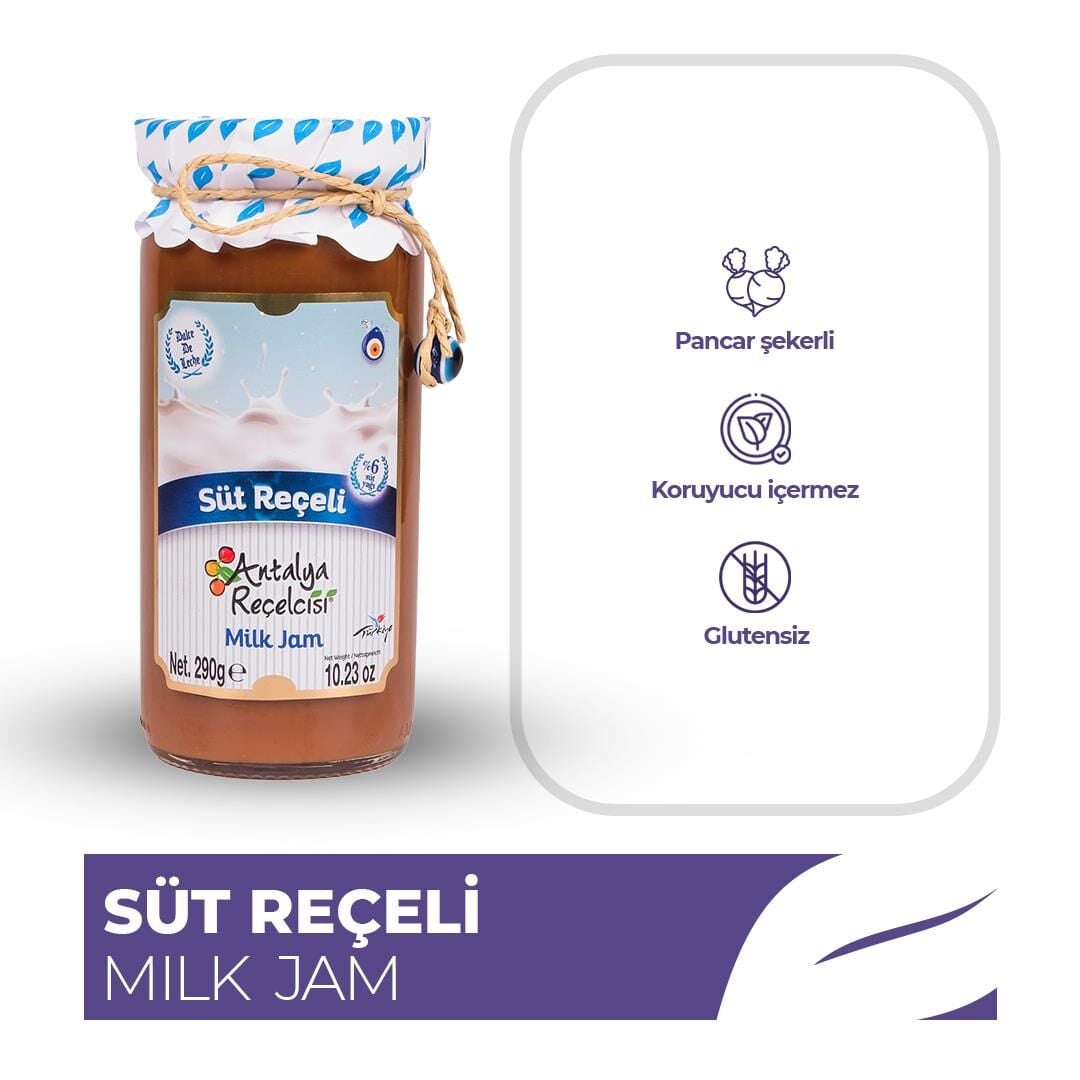 Antalya Reçelcisi Süt Reçeli 290g Gurme Serisi
