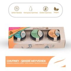 Eşlikçi Chutney 3’lü Set – Şekeri Meyveden | Antalya Reçelcisi
