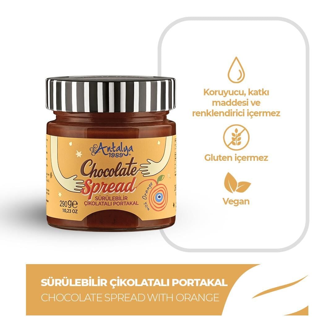 Antalya 1989 Sürülebilir Çikolatalı Portakal 290g | Antalya Reçelcisi